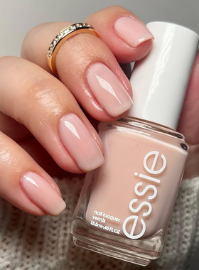 essie1001冰透裸粉显白指甲油