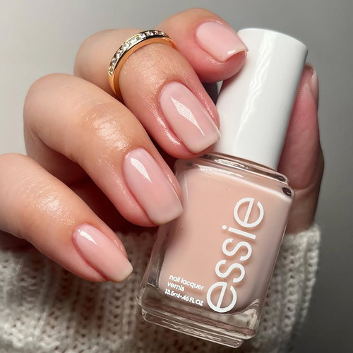 essie1001冰透裸粉显白指甲油