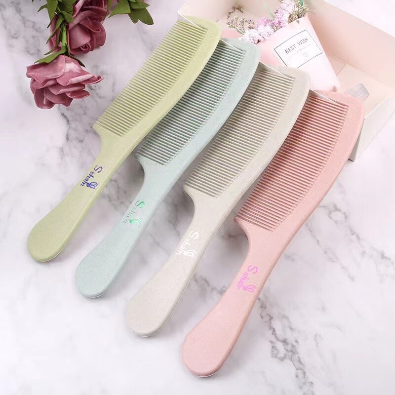 小麦秸秆家用梳子女学生随身便携手柄梳美发梳顺发梳按摩头发经络