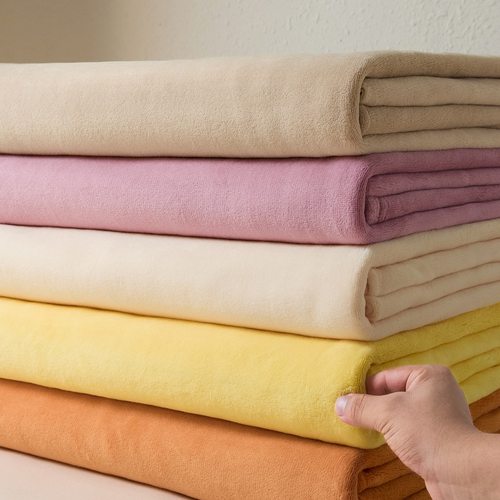 a类母婴级高克重牛奶绒宝宝绒纯色单品床单单件床单枕套学生家用