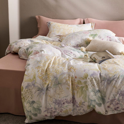 60支新疆长绒棉四件套全棉纯棉贡缎数码印花床单床笠被套四季款