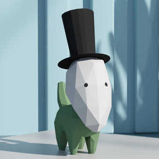 第五人格鸡块狗杰克狗立体模型周边纸模DIY手工模型摆件3D摆件