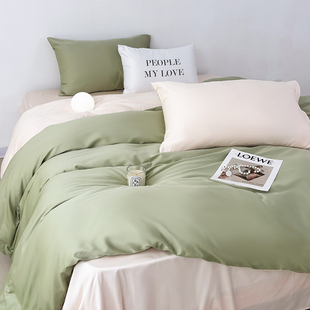 A类60支长绒棉四件套纯棉全棉床笠被套床单人床上用品三件套宿舍