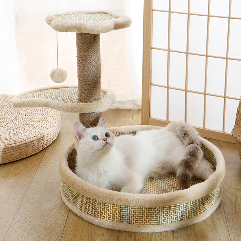 猫窝猫爬架一体猫抓板剑麻架立式