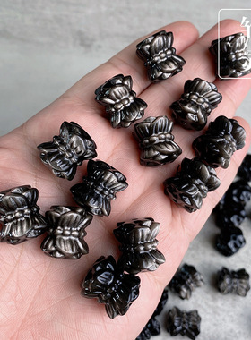 雏灵银曜石直销天然银曜石并蒂莲