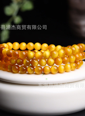 天然水晶金虎眼石多圈圆珠手串金