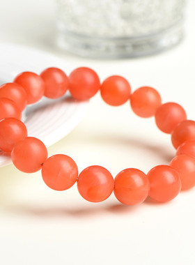 久雅水晶天然保山南红手链保山满