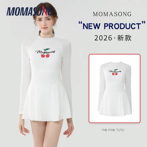Momasong樱桃女连体裙式泳衣