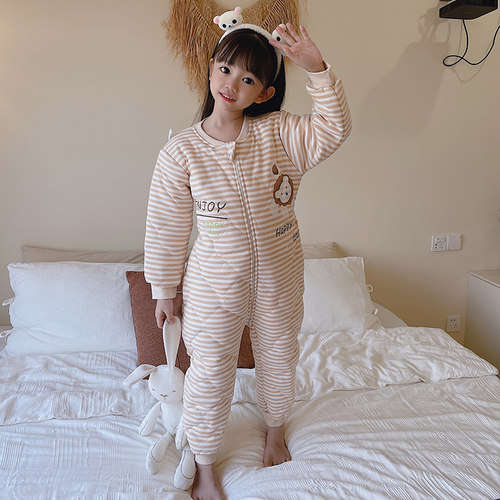 恐龙秋冬款大童睡袋家居服连体衣