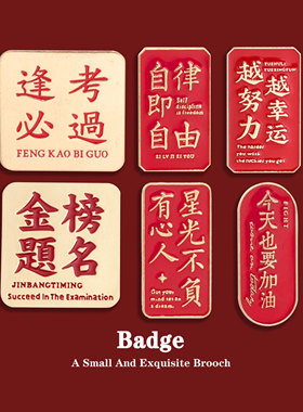 星光不负有心人~新款逢考必过金属徽章胸针小礼物创意装饰品配饰