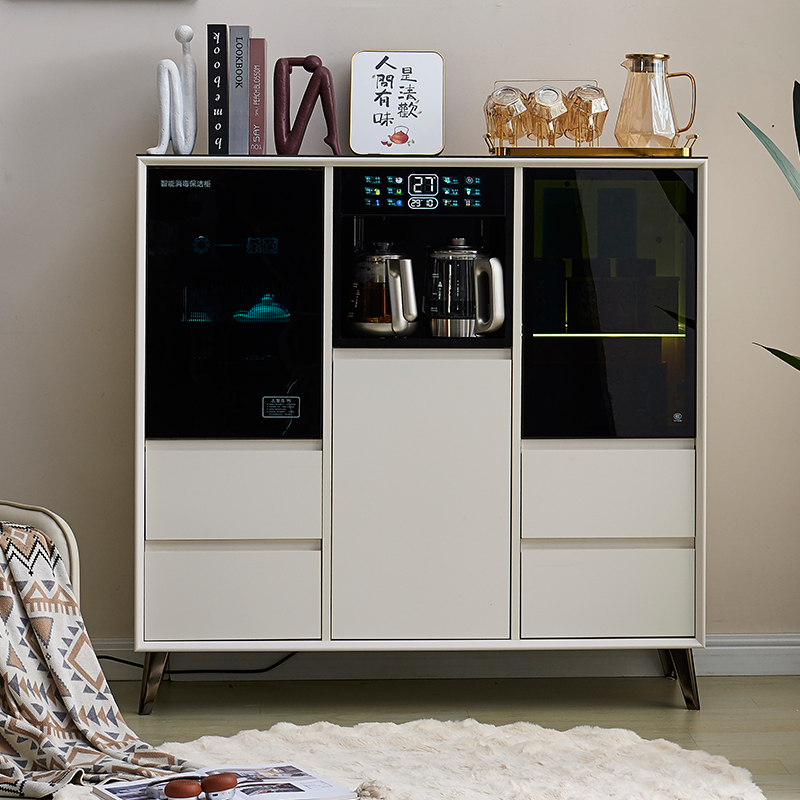 饮水机茶吧机家用全自动客厅实木餐边柜一体柜智能2025新款置物柜