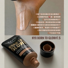 现货NYX粉底液自然光泽提亮遮瑕保湿裸妆黄黑皮橄榄皮