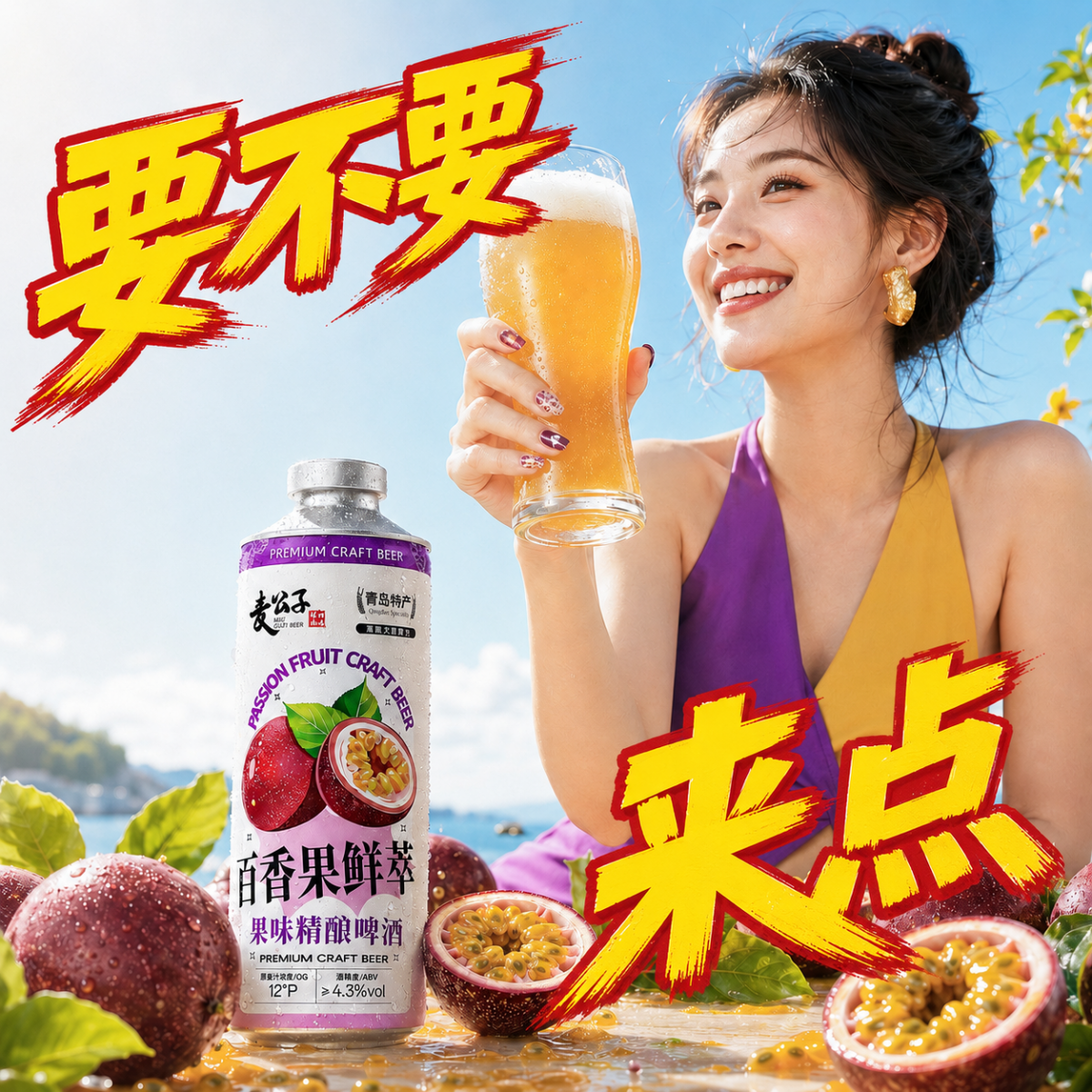 山东特产精酿原浆1L*6啤酒黄啤白啤黑啤百香果啤茶啤扎啤整箱礼盒