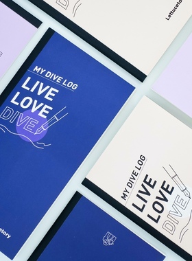 潜水日志MY DIVE LOG简约插画线装TN定页中英手账本PADI logbook