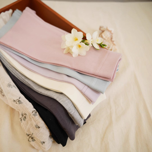 2025春季Amber同款新款男女童兰精天丝混纺棉柔软百搭打底裤-纯色