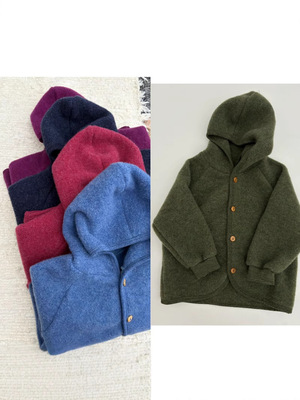 秋冬新款起球大王高端美丽奴羊毛拉绒面料柔软男女童外套