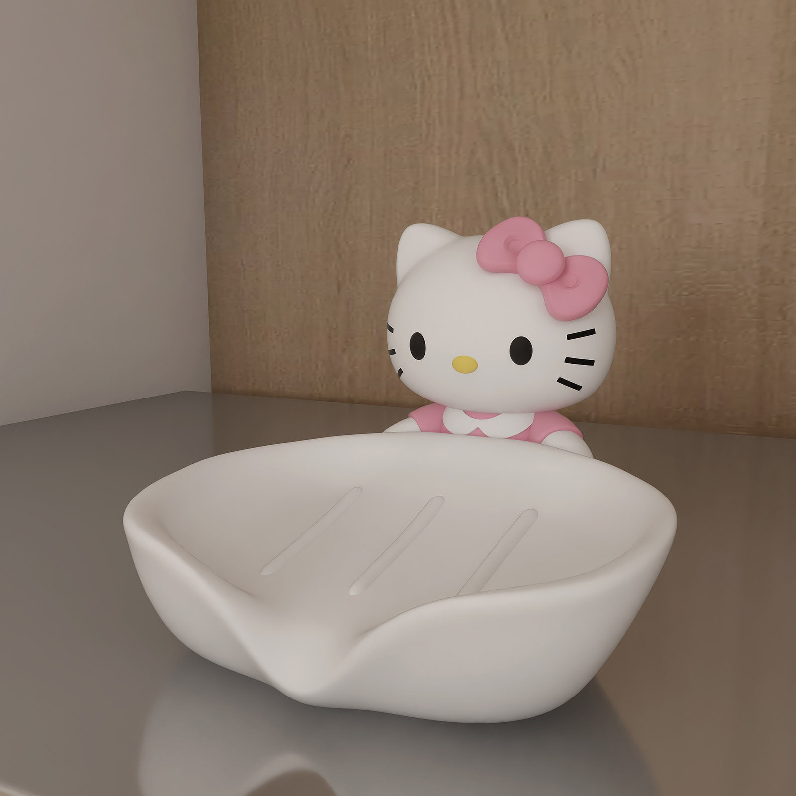 HelloKitty猫咪学生宿舍卫生间香皂树脂置物架卡通沥水肥皂盒收纳