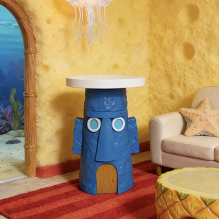 章鱼哥的石像屋子小众设计感床头柜家用多功能小型收纳简约风边几