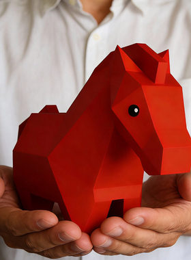 2026春节晚会立体红马年吉祥物本命年礼物装饰品摆件公司年会礼品