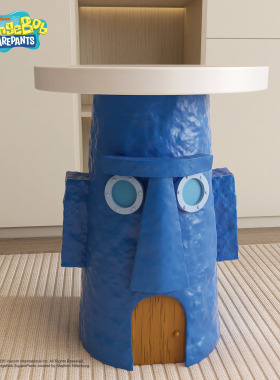 章鱼哥石像边几客厅沙发电视柜旁边落地床头柜搬家生日礼物装饰品