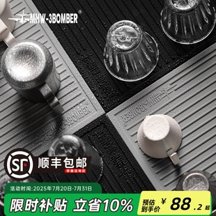防滑隔热沥水垫 MHW 3BOMBER轰炸机吧台垫子 咖啡杯滤水垫 硅胶垫