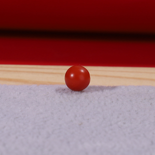 毕业级保山南红单珠柿子红7mm散珠满色顶珠滴水洞料文玩配珠