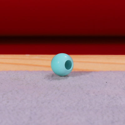 原矿绿松石圆珠大孔单珠6mm散珠