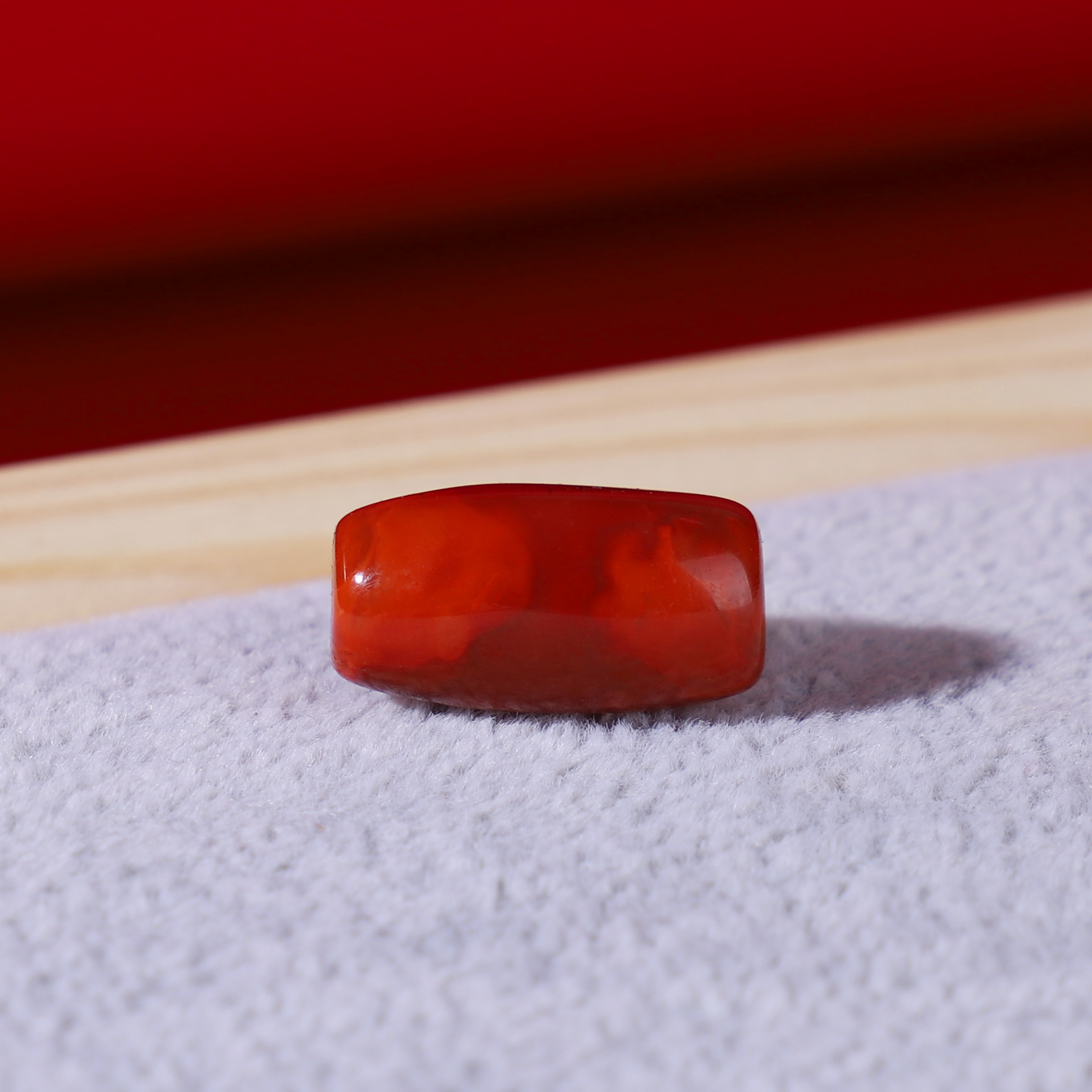 凉山南红桶珠随形老矿南红无相珠