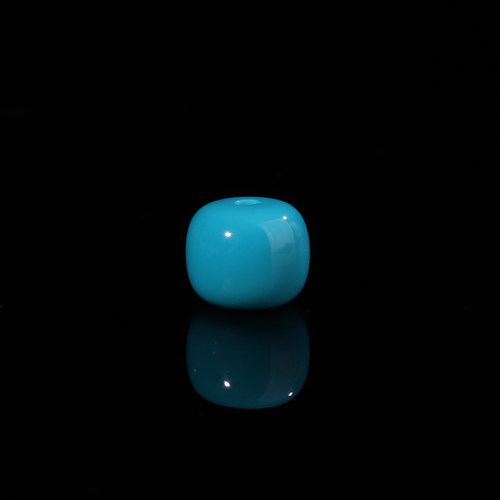 原矿天然绿松石老型珠直径9.3mm