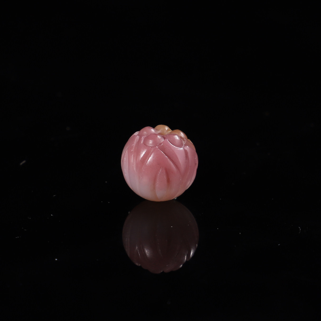 天然盐源糖果玛瑙9mm莲花珠好运莲莲手链项链手捻diy配件散珠13号