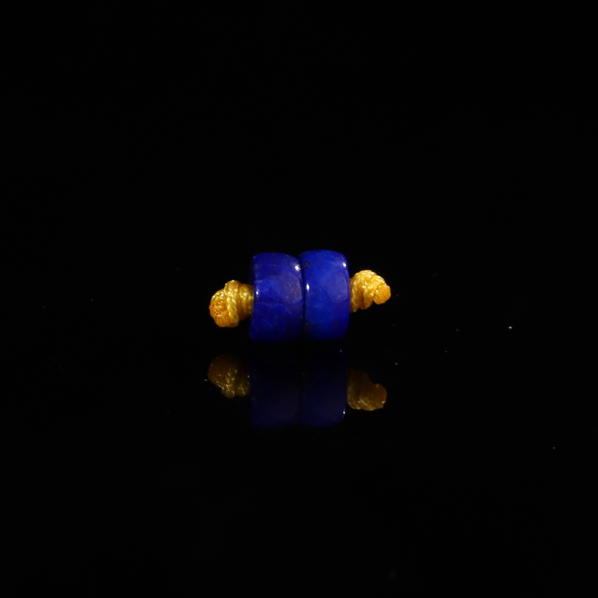 天然原矿帝王青金石隔片散珠