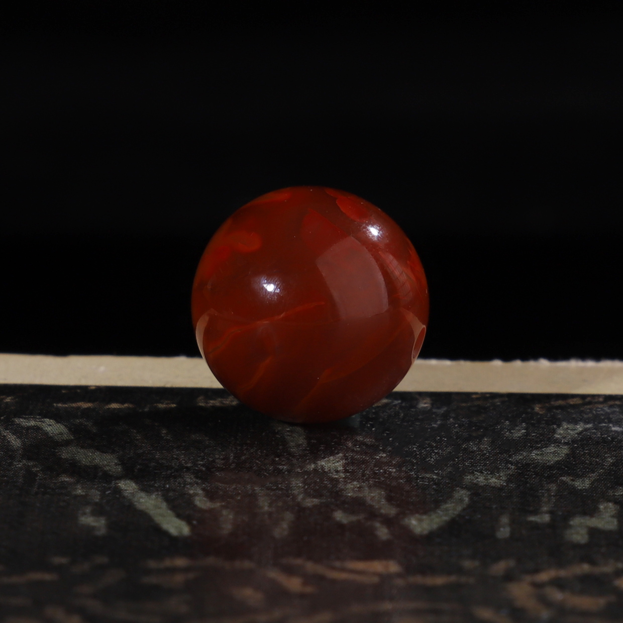 南红玛瑙单珠直径13.7mm牛血红