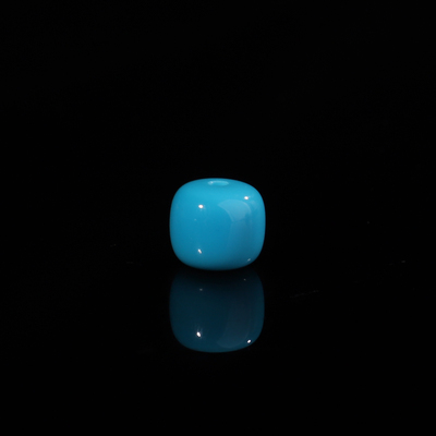 原矿天然绿松石老型珠高瓷GL143