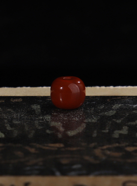 毕业级南红玛瑙老型珠直径7.2mm对孔6.1mm纯正锦红老形珠 294号