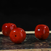 纯天然凉山南红老型珠散珠火焰纹满色高品质隔珠老形腰珠正品 配珠