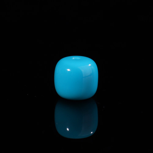 原矿绿松石老型珠高瓷蓝GL186