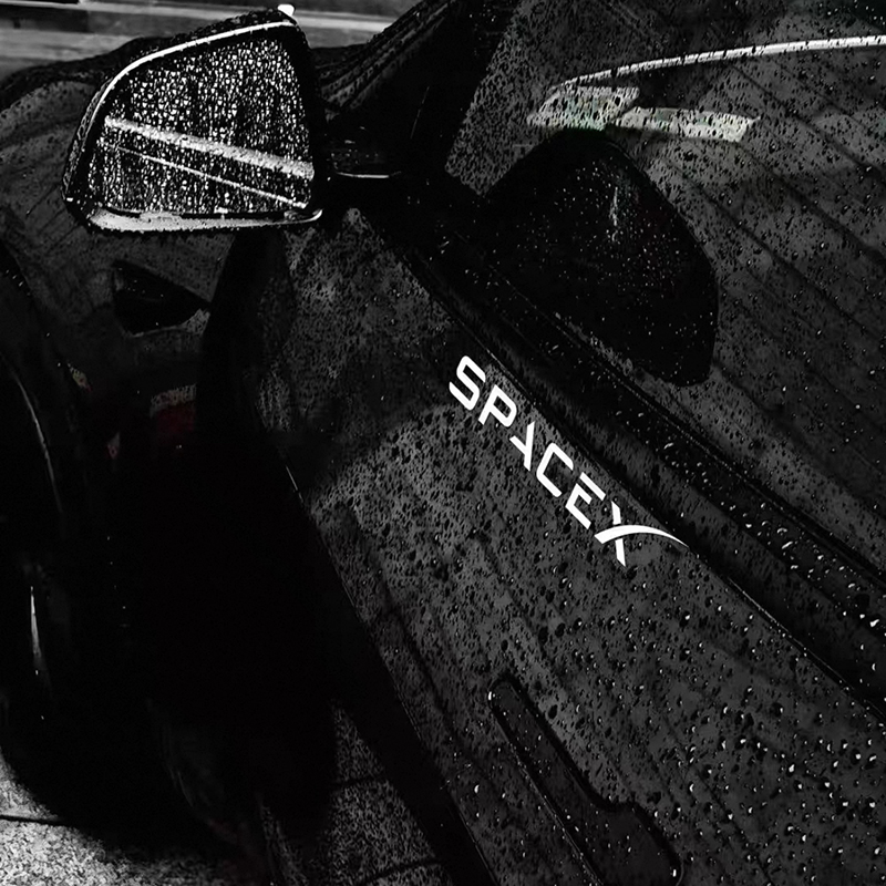 Spacex美国航天局太空个性创意汽车摩托车三角窗装饰反光车贴星舰