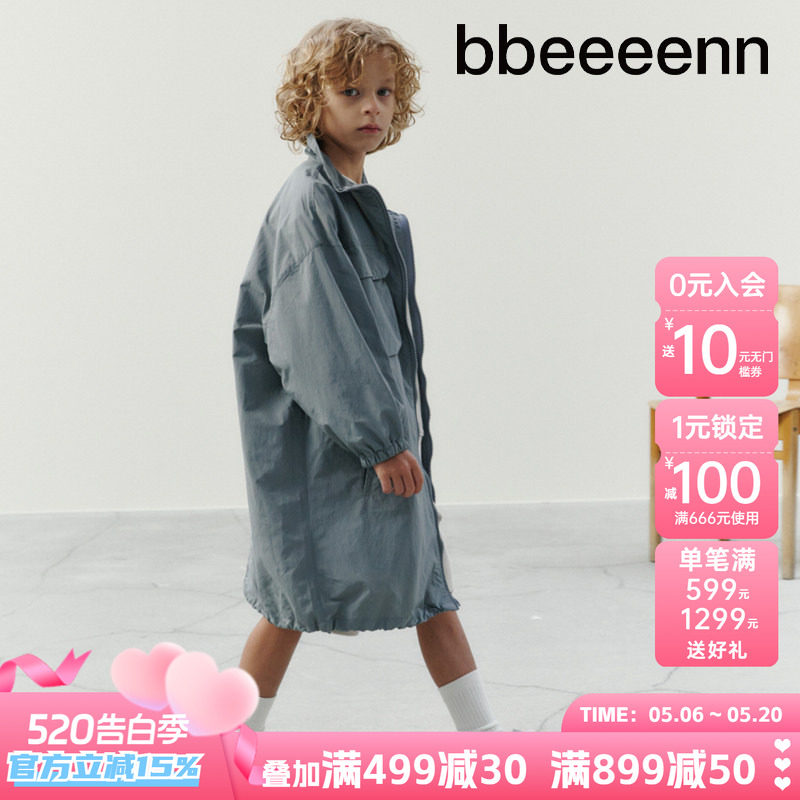 bbeeeenn春儿童风衣外套男女大童学生英伦风中长款新年大衣