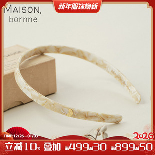 混合色花纹发箍女时尚 款 发卡手工制作发饰 bornne复古经典 Maison