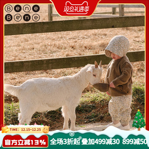 秋冬灯芯绒印花女童长裤benebene