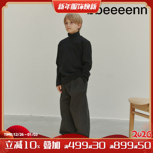 bbeeeenn高领长袖T恤舒适保暖