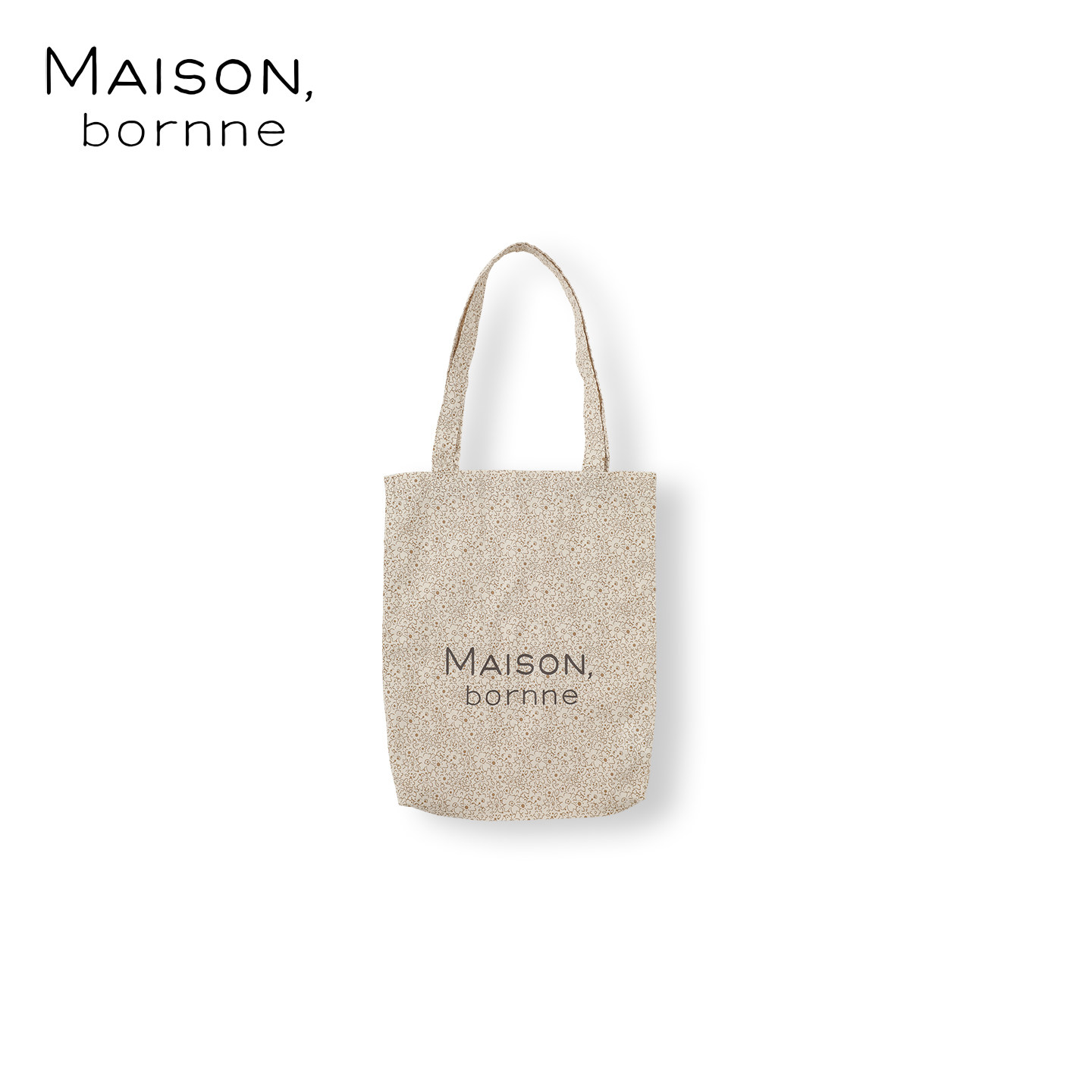 Maison bornne纯棉印花帆布手提袋春夏新款单肩购物袋清新碎花袋