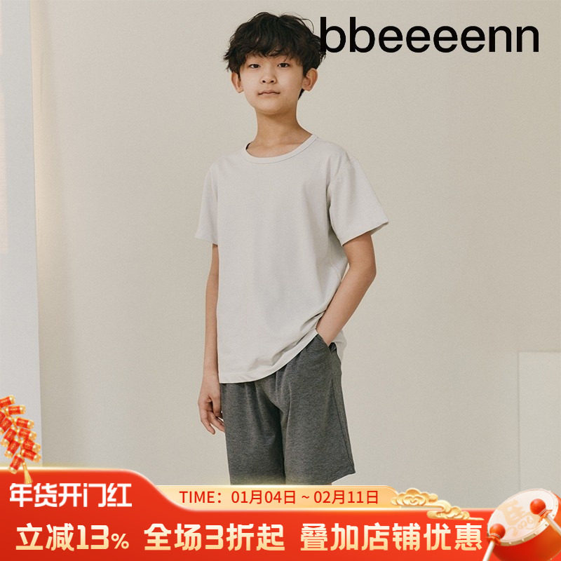 bbeeeenn纯棉运动短裤春夏新款男女儿童学院风宽松休闲裤五分裤子