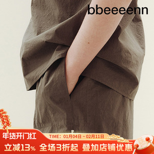 bbeeeenn韩国童装夏季新款儿童宽松直筒短裤男女童休闲五分裤