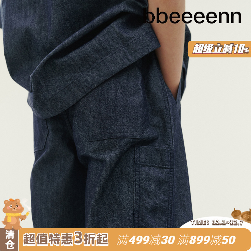 bbeeeenn短裤牛仔裤短裤宽松舒适