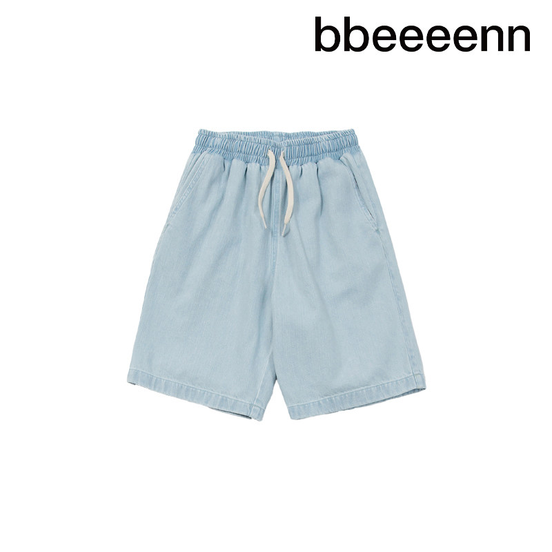 bbeeeenn童装夏季新品男女儿童舒适薄棉牛仔短裤简约学生打底裤子
