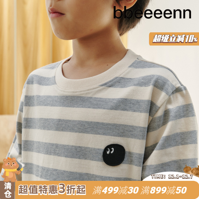 bbeeeenn圆领长袖T恤舒适透气