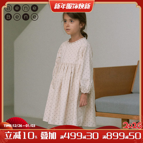 韩国长袖连衣裙benebene公主冬季