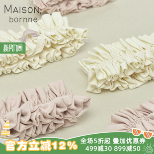 Maison 温柔皮筋发绳新 bornne真丝压褶弹力大肠发圈女童超仙法式