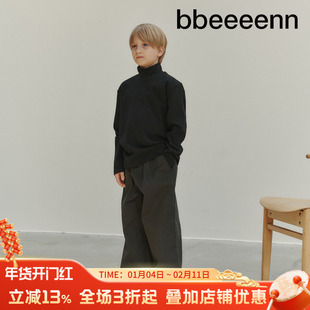 bbeeeenn舒适休闲儿童长裤秋冬男女童装亲子显瘦阔腿简约设计裤子